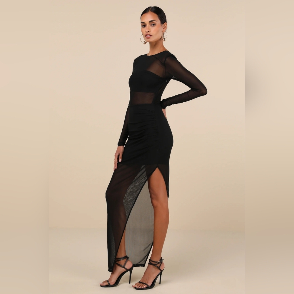 Elegant Black Maxi Dress NWT.